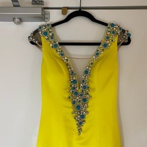 Yellow Ashley Lauren Pageant Gown
